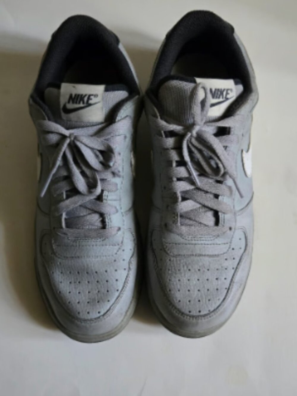 Nike Big Nike Low Grey White Retro Sneakers Size 8 - Picture 6 of 9